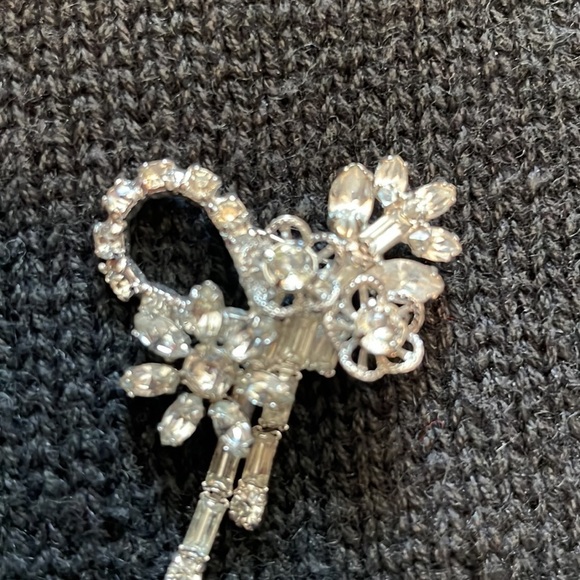 Vintage Leo Glass Sterling Pin Brooch - Picture 2 of 6